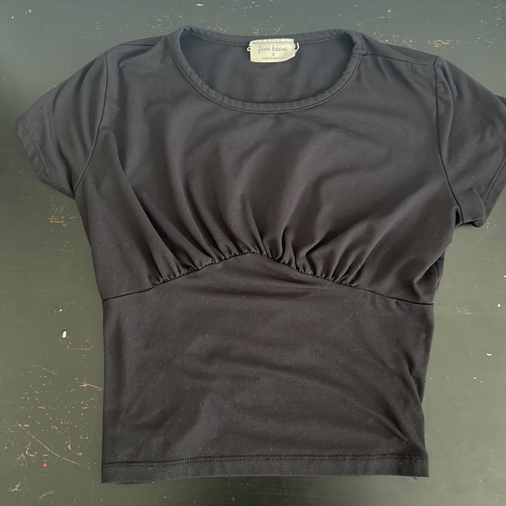 Girls black crop top